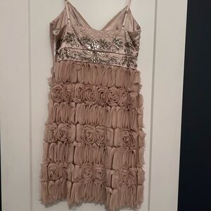 Sue Wong dress
Brand new with tags 
Champagne color mini dress